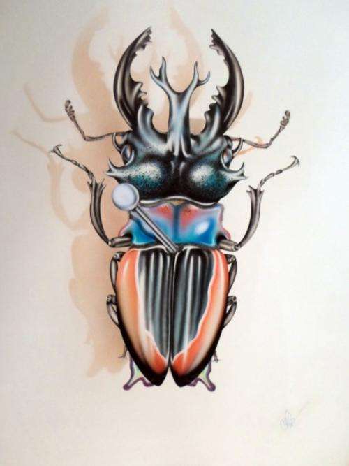 Chris Oosthuizen - Scarab Beetle - Airbrush - Outstanding!! - Bid now!!